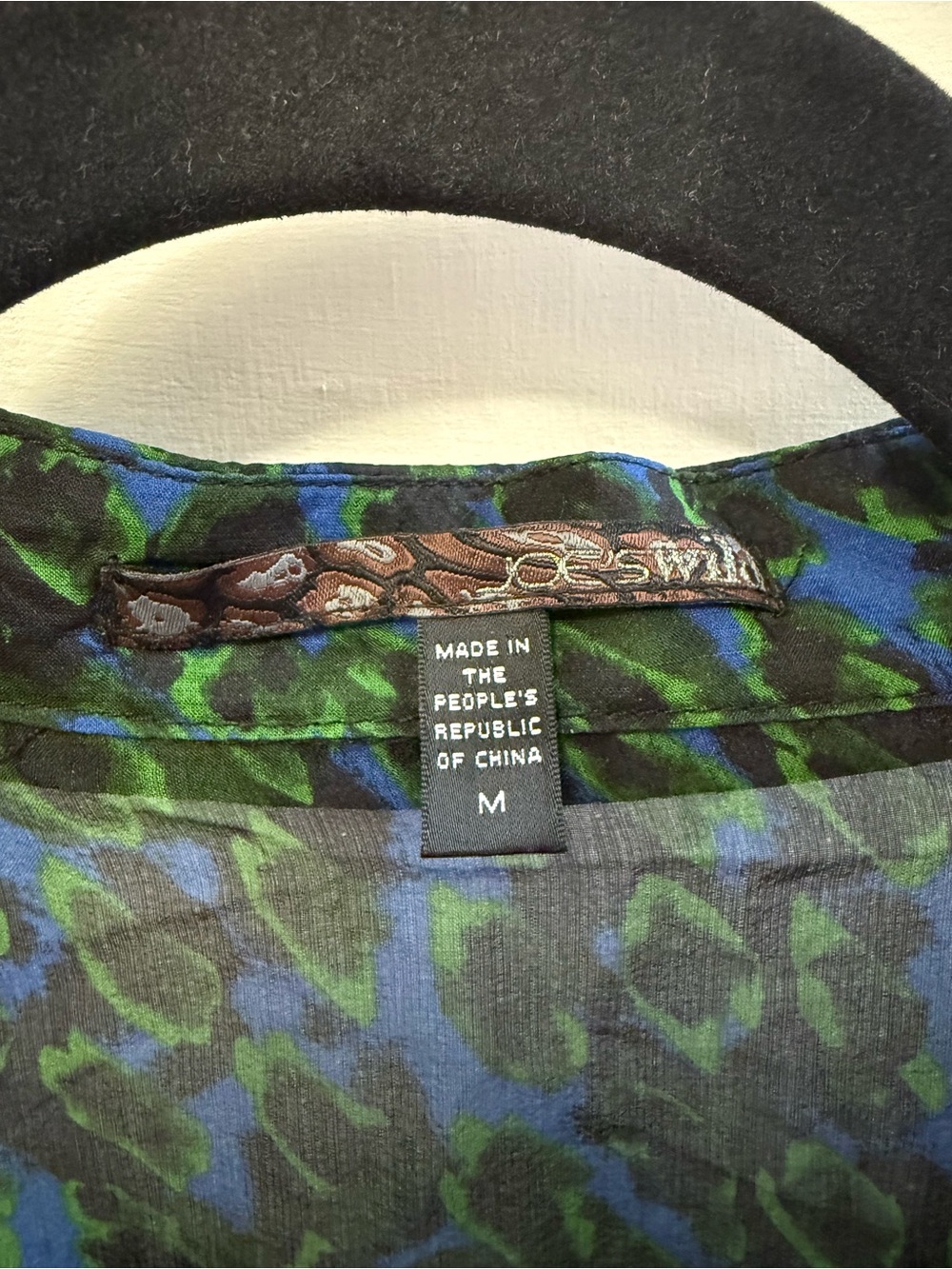 Joe's Jeans Wild 100% Silk Animal Print Long Sleeve Blouse Top Women's Medium - Picture 4 of 5